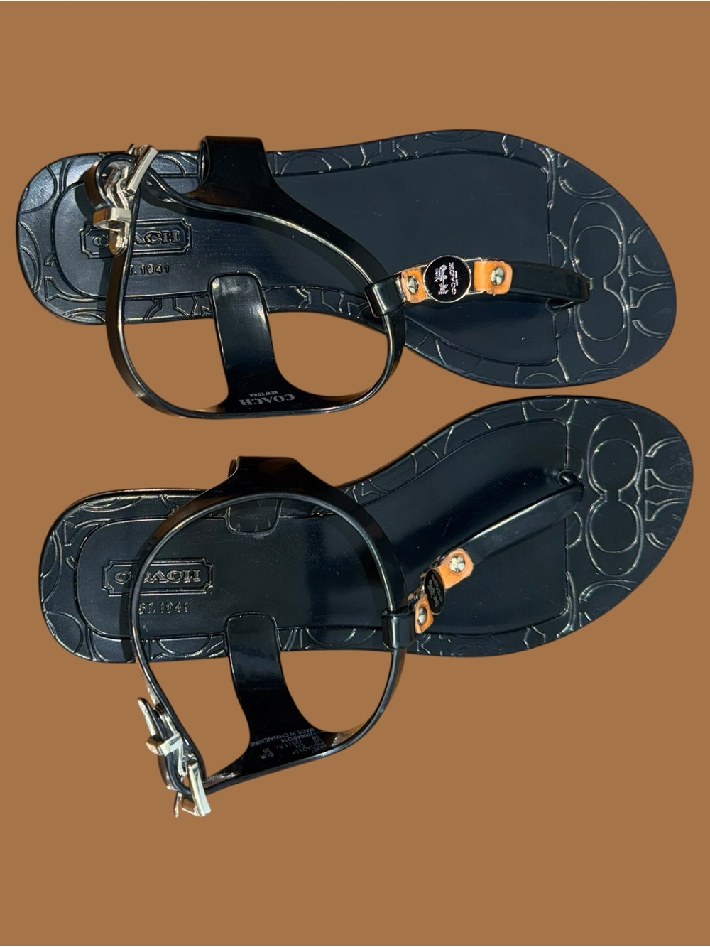 Coach Black Jelly Sandals - Picture 5 of 14